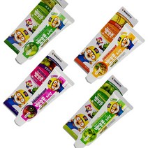 1+1 무파라벤 엄마가 골라주는 뽀로로 저불소 치약 4가지향 총2개, 혼합과일향, 사과향