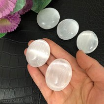 애완돌 반려돌 천연 화이트 셀레 나이트 팜 스톤 석영 크리스탈 힐링 석고 레이키 미네랄 차크라 홈 룸 인테리어 에너지 1 개, [01] 1pc 3040mm
