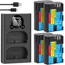 캐논 lp e6 lp-e6 lp e6n 배터리 2650mah for 5d mark ii iii iv 80d 70d 60d 6d eos 5ds 5d2 5d3 5dsr 5d4, 4배터리 포함 충전기