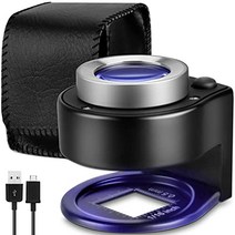 6개의 LED 조명이 있는 30X 확대경 돋보기 충전식 휴대용 데스크탑 금속 보석상 확대경 보라색 빛과 흰색 빛이 있는 돋보기 동전 보석 통화 및 우표용 보석 도구
