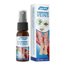 Bestope 1pcs 정맥류 스프레이 및 거미 정맥 제거를위한 30ml 천연 허브 혈액 순환 개선, 1개