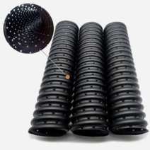 유공관 부직포 오수관 하수관 배수로 PE 파이프 공장, 65mm 천공 튜브 포장 천/롤당 100m