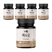쁘띠톡 백수오 백하수오 60정 1개월분 (3+1)(7+3), 5통