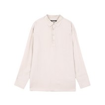 [앤듀] 남성 세미오버 헨리넥 반오픈 텐셀 셔츠(O193SH150P)