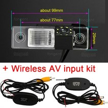 자동차 전방 카메라 자동차 후면보기 후방 주차 카메라 모니터 CHEVROLET EPICA/LOVA/AVEO/CAPTIVA/CRUZE/LACETTI HRV/SPARK 무선, 04 8led Wireless