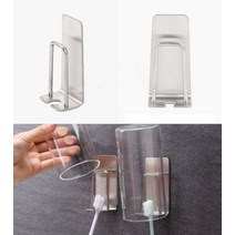 스텐 컵 칫솔꽂이 행거 벽면고정걸이 세면도구행거
