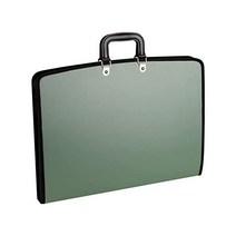 11x17 아트워크용 지퍼 레거 포트폴리오 폴더 포함 아트 케이스 PP 재료 프로스트된 느낌 아티스트 가방 옥스포드 천 엣지 그린 1팩, 초록의