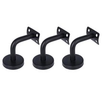 35 스테인리스 난간 브래킷 벽 마운트 지원 핸드 레일 계단 액세서리, 04 Black 3pcs