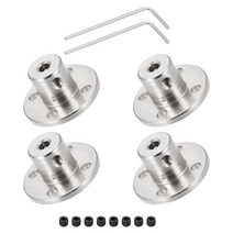 DMiotech 4팩 3mm 플랜지 커플링 커넥터 리지드 가이드 샤프트 서포트 커플러 M1.5 육각 렌치 및 나사 포함 DIY RC 모델 모터용 USA 미국