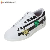 [까스텔바작] (여성)지브라 패턴 아트웍 스파이크 골프화_BG9MGS703_WH