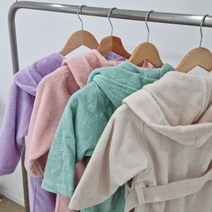 키즈배스로브 40수 코마사 어린이 샤워가운 아동 목욕가운 항균처리, KIDS-90, 베이지