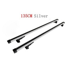 루프랙 가로바 히치 바스켓 루프렉 차량용 자전거 캐리어 거치대 레이 포터 2 pcs 범용 알루미늄 합금 자동차 루프 랙 크로스바 수하물 로드 100kg 125cm 135cm 용, 협력사, 135cm 실버