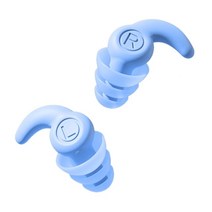 코골이방지기구 코로숨쉬기 빨수있는 실리콘 슬리브 이어 버드 Three-layerTips 소음 분리, 02 Blue