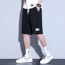 WZC 여름 남성 5부 반바지 스트링밴딩 스티치 와이드 팬츠 운동 빅사이즈 S~5XL