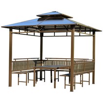 팔각정 방갈로 천막 야외 농막 글램핑 원두막 정자, 2.6X2.6m차양막천