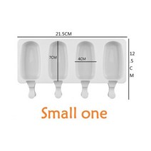 4/8 홀 실리콘 아이스크림 폼 아이스바 몰드 DIY 수제 디저트 냉동고 과일 주스 아이스 팝 큐브 메이커 스틱 포함, S