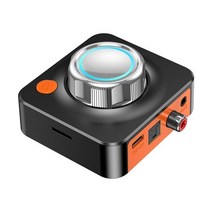LED Display BT5.1 Transmitter Receiver 3.5mm AUX R/L RCA TF/U-Disk Jack Stereo Wireless Adapter, 01 Black