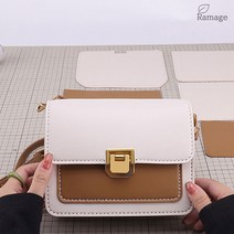 라마즈 가죽공예 가죽 가방 만들기 DIY 버클 스퀘어 백 세트 패키지 3color, 블랙