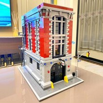 중국레고 고스트 버스터 컨트롤 본부 빌딩 소방관 스트리트 뷰 모델 75827 블록 벽돌 장난감 4634 피스