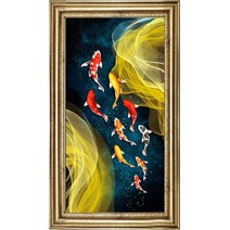 DIY 잇치치 원단형 보석십자수 금전수 국내 돈나무 재물 행운 복 사업번창, 13.40X70-행운물결(A8706)