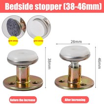 성인벙커침대 낮은벙커침대 어른2층침대 벙커형침대 조정 가능한 스레드 침대 프레임 흔들림 방지 도구 고, 01 38mm-46mm