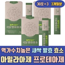 역가수치높은 새싹 발효 효소 아밀라아제 프로테아제 피비알엔자임 알파아밀라아제 펙티나아제 락타아제 비타민C 가루 분말 이로운 자연 음식 식품 제품 물에타먹는 34종 유기농 파우더 환