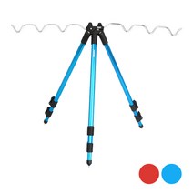 [아피스] 원투받침대 일자형 삼각받침대 3단 낚시받침대, 레드