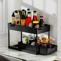 슬라이딩 주방선반 2단 양념통 인출식 다용도 언더서랍 하부장 서랍, A타입