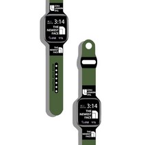 [호환용] 스마트워치스트랩 메탈 가죽 스마트 시계 줄 워치 실리콘 스트랩 watch 밴 44mm 45mm 42mm 팔찌 i, 01 Army green_06 45mm