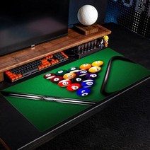 당구다이 미니당구대 접이식 탁구 패턴 인쇄 게임 마우스 패드 대형 테이블 패드 미끄럼 방지 고무 베이스 노트북 테이블 패드 XXL 당구 블랙 8, BG-493+300x600x2mm