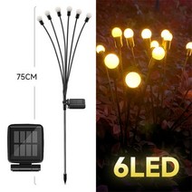 태양광 led 전구 전등 등 태양 LED 조명 야외 정원 장식 풍경 불꽃 놀이 반딧불 잔디 램프 컨트리 하우스 테라스 발코니, 6 LED Warm_10 pcs