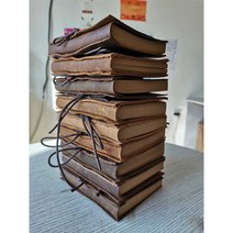 레트로 복고풍 골동품 스타일 다이어리 책자 고서, 다크 커피 다크 브라운