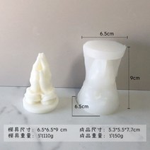 몰드 초 캔들 DIY 만들기용 미들 핑거 캔들 실리콘 몰드 비누 석고 수지 공예 홀리데이 파티 선물 양초 몰드 3D, 6