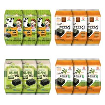 도시락김 아이들 김 휴대간편 휴가 캠핑 기본반찬 도시락김, 와사비맛김, 2봉6개