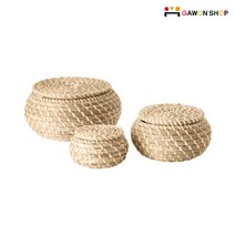 이케아 FRYKEN 라탄수납함 3개세트/수납바구니, color:603.281.46, 단품