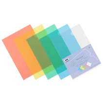 문화 F492-7 PP 컬러 크리어 L홀더 A4 고투명 1개입, 노랑