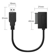 pzzpss usb 2.0 미니 sata ii 7+6 13pin 어댑터 변환기 케이블 노트북 cddvd rom 슬림라인 드라이브 변환기 hdd 캐디, 다른, 검은 색