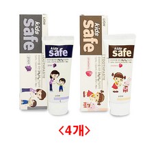 (디앤티) 2세치약 3세치약 4세치약 저불소치약 어린이집치약 어린이집선물, 딸기향 4개