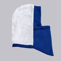 겨울 보온 모자 야외 라이딩 바람막이 모자 기모 마스크 목 보호대 일체형 보온 스키 모자, 사파이어 블루