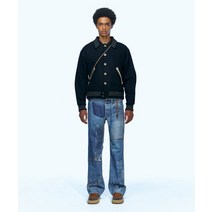 ANDERSSON BELL 빈티지 리워크 프린트 진 apa561mBLUE VINTAGE REWORK PRINTED JEANS