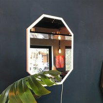 LED 간접 - 비비안 8각 직사각 거울 700x1200, LED없음, 화이트