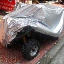 ATV 4륜 바이크 커버 오토바이 덮개 4륜차 바이크 방진커버, J 실버XXL