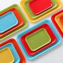 팔레트 컬러 화이바 트레이 (L)쟁반 식판 차받침 디저트받침 그릇받침 집들이 선물, 허니망고
