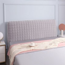 헤드 보드 제작 프레임 예쁜 프레임맞춤 쿠션 패브릭 침대 헤드 사이즈 호텔 부부트윈, 1m【베드 길이】, 스웨이드-체크-멜란지그레이