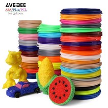 3D 프린터 필라먼트 3d 펜을위한 다채로운 3d 인쇄 재료 50m 100m 150m pla 1.75mm abs 리필 pcl 플라스틱 세트 어린이 diy 그리기, 복근 50m 10 color