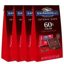 GHIRARDELLI 기라델리 60% 카카오 다크 초콜릿 117.1g 4팩, 4개