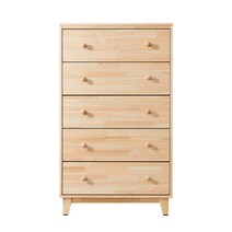 쥬드 편백나무 원목 옹이없는 깔끔한 5단 옷 서랍장