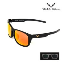 FL V-KOOL VK-2009 편광안경 올블랙 레드 도수클립 포함