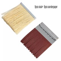 목재 프라이머 샌딩용 150mm x 샤프트 장착 사이잘 및 에머리 천 연마 브러시 휠 80-400Grit 1 개, 02 18pcs mix_01 80