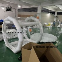 돔하우스 글램핑 캠핑 비닐하우스 쉘터 이글루 돔텐트 에어펑고 화이트 바운스 하우스 투명 팽창식 텐트 풍선 이벤트용 송풍기 포함 버블 돔 판매, 2.13ft dia bubble - C1
